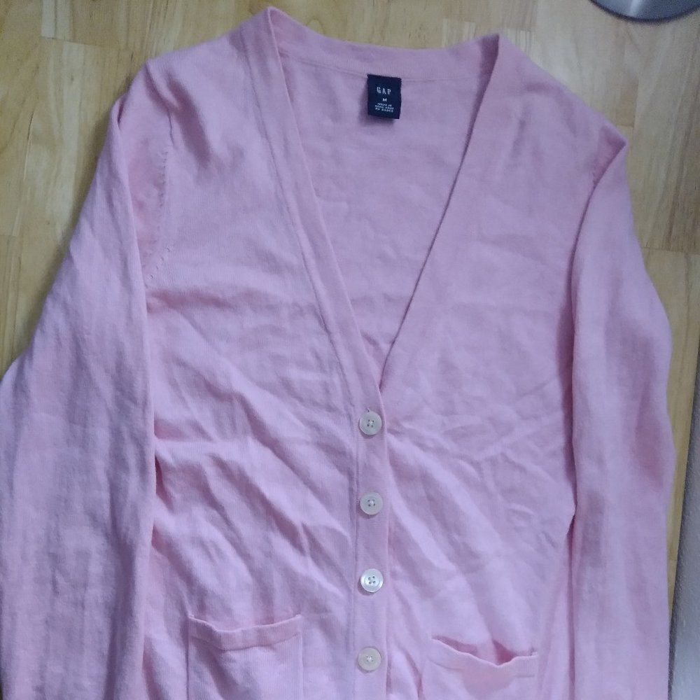 Vintage 90s GAP Pink Cardigan Sweater